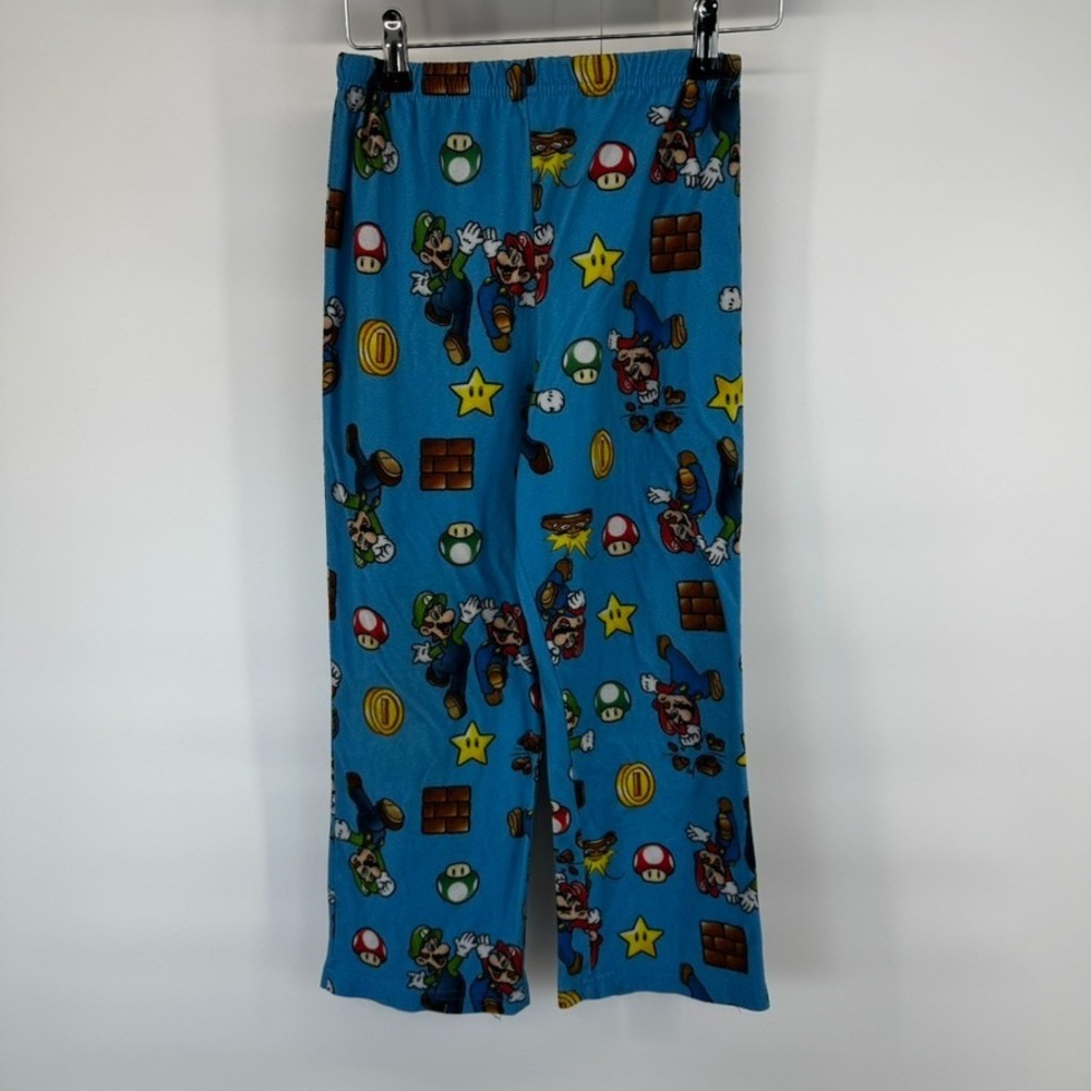 Boys Super Mario Bros. Pajama Bottoms Size 8 Blue Pants